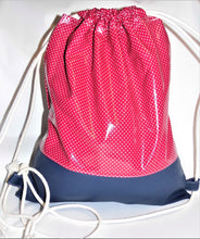 Lade das Bild in den Galerie-Viewer, Beutelrucksack Punkte rot/blau