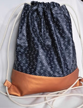 Lade das Bild in den Galerie-Viewer, Beutelrucksack Anker blau/kupfer
